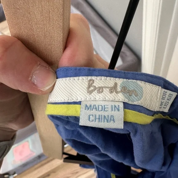 Boden Blue Floral Lined Skirt - Picture 6 of 7